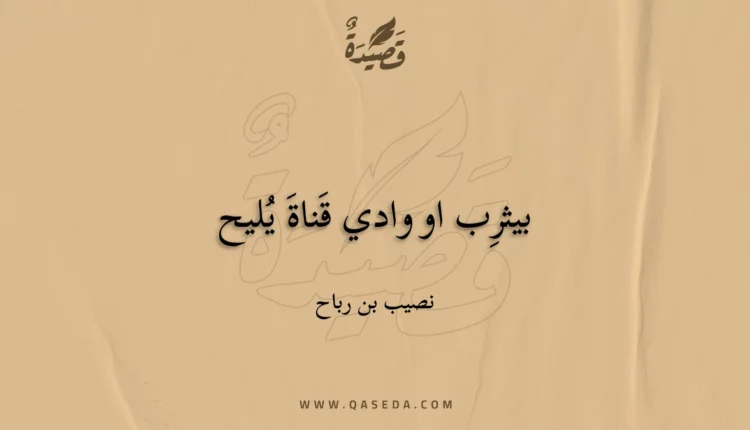 قصيدة بيثرب او وادي قناة يليح