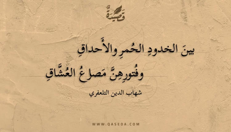 قصيدة بين الخدود الحمر والأحداق