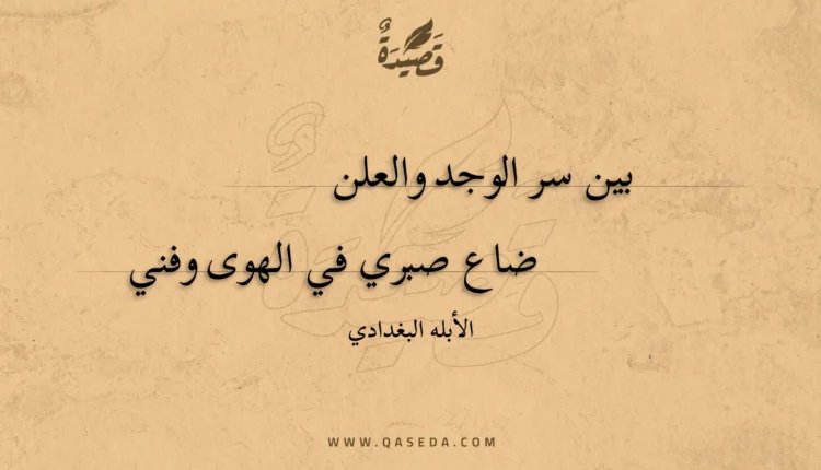 قصيدة بين سر الوجد والعلن