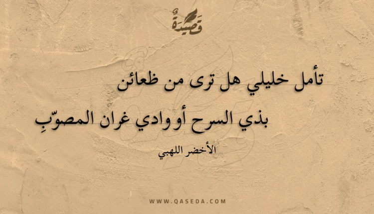 قصيدة تأمل خليلي هل ترى من ظعائن