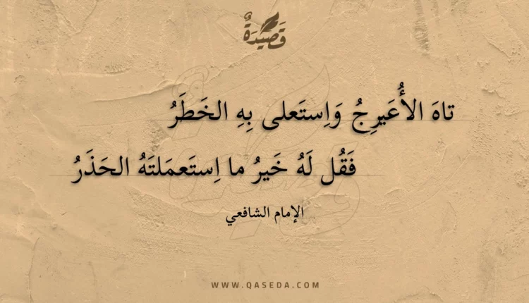 قصيدة تاه الأعيرج واستعلى به الخطر