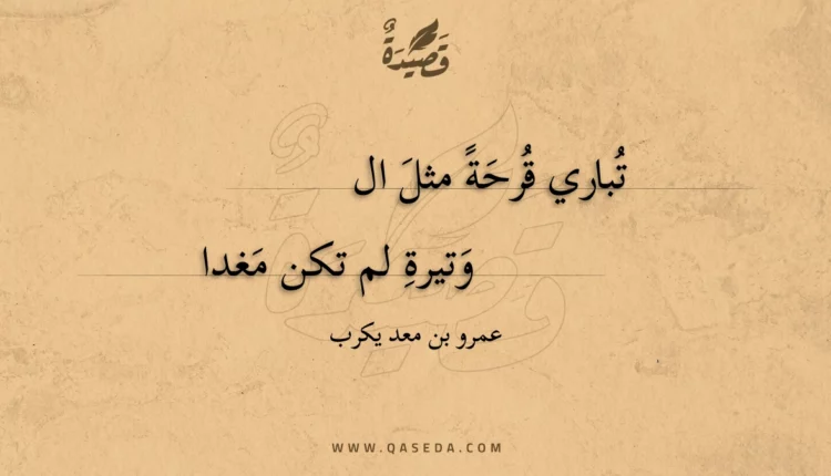 قصيدة تباري قرحة مثل