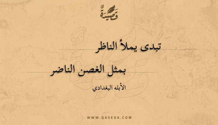 قصيدة تبدى يملأ الناظر