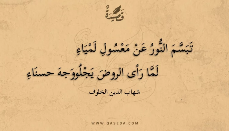 قصيدة تبسم النور عن معسول لمياء