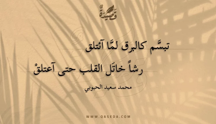 قصيدة تبسم كالبرق