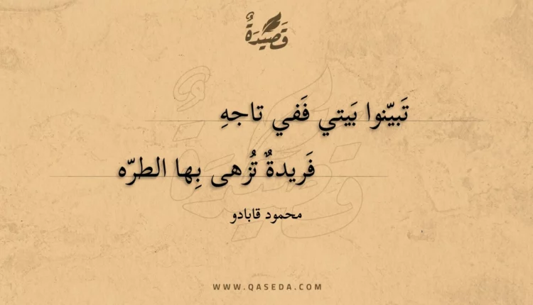قصيدة تبينوا بيتي ففي تاجه