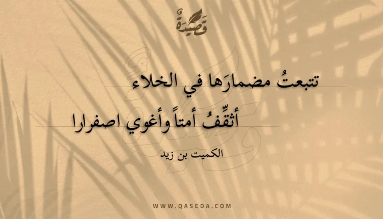 قصيدة تتبعت مضمارها في الخلاء