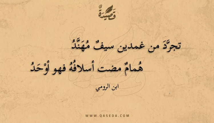 قصيدة تجرد من غمدين سيف مهند