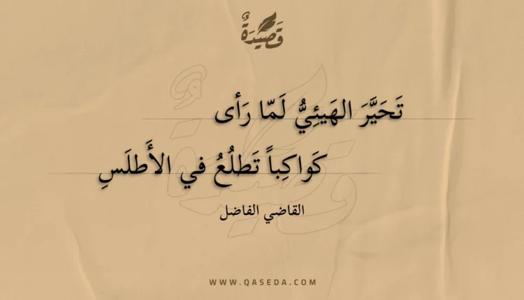 قصيدة تحير الهيئي لما رأى