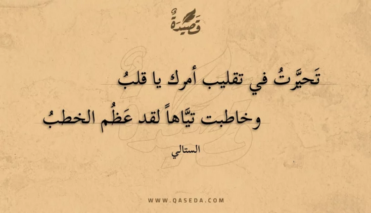 قصيدة تحيرت في تقليب أمرك يا قلب