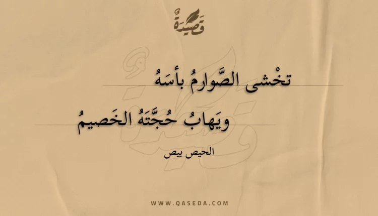قصيدة تخشى الصوارم بأسه