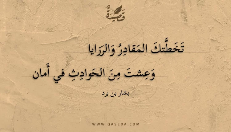 قصيدة تخطتك المقادر والرزايا