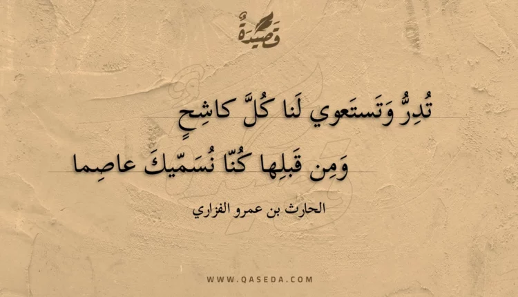قصيدة تدر وتستعوي لنا كل كاشحٍ