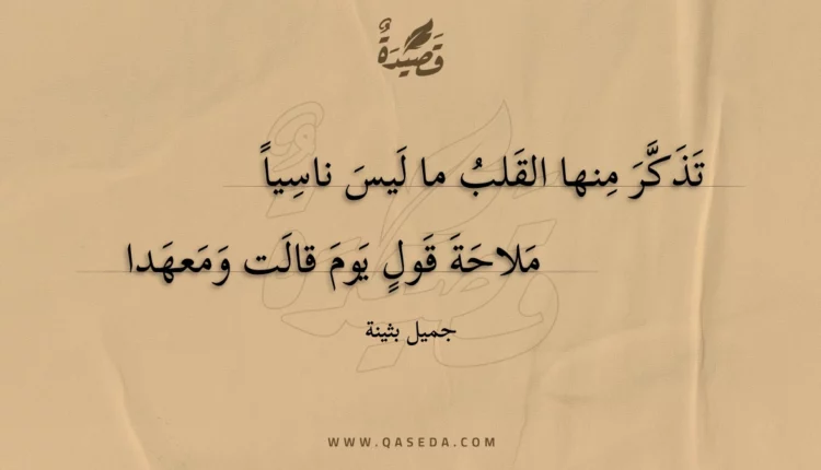 قصيدة تذكر منها القلب ما ليس ناسيا