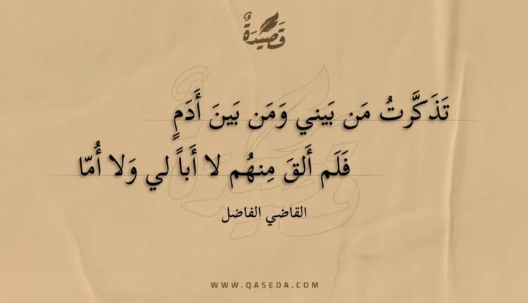 قصيدة تذكرت من بيني ومن بين أدم