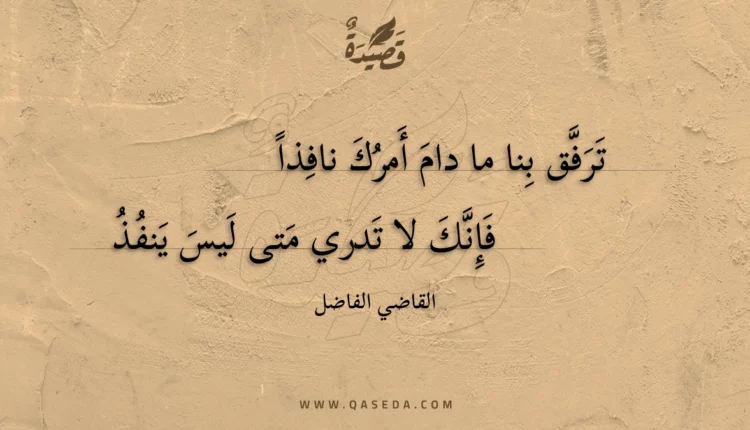 قصيدة ترفق بنا ما دام أمرك نافذا