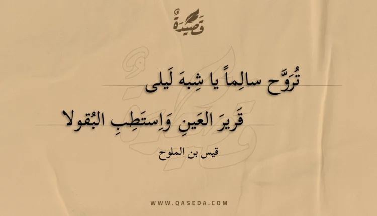قصيدة تروح سالما يا شبه ليلى
