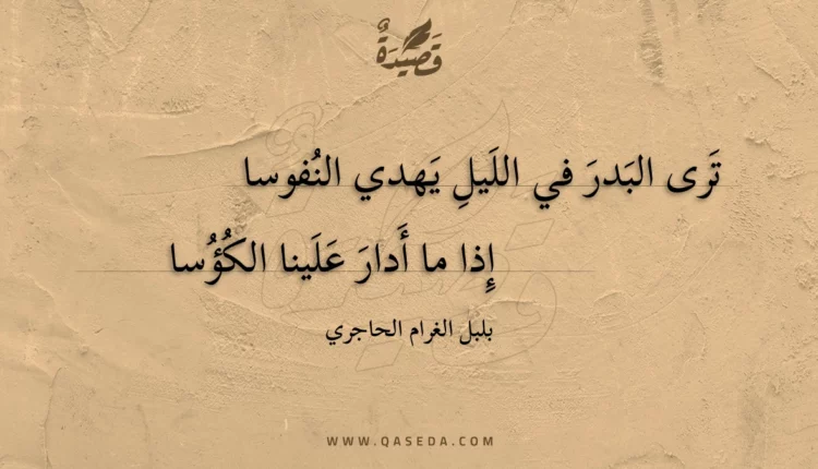 قصيدة ترى البدر في الليل يهدي النفوسا