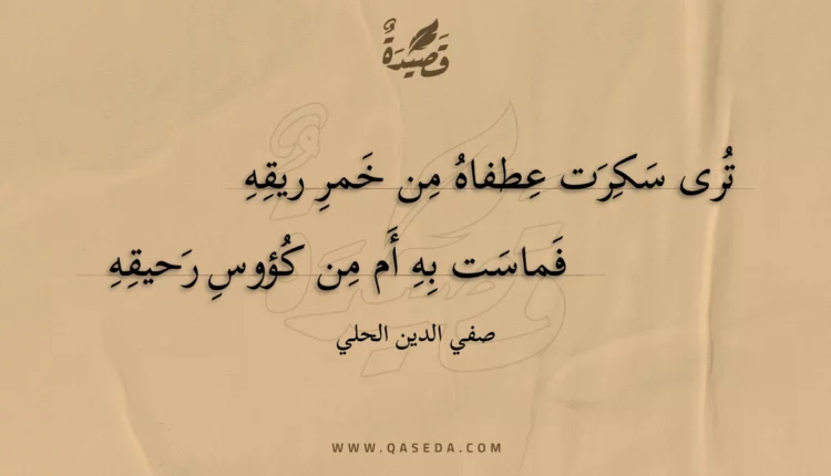 قصيدة ترى سكرت عطفاه من خمر ريقه