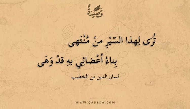 قصيدة ترى لهذا السير من منتهى