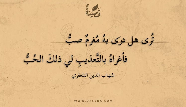 قصيدة ترى هل درى به مغرم صب