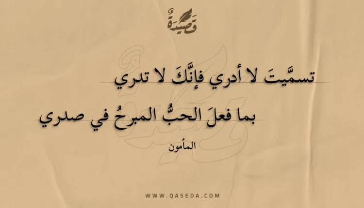 قصيدة تسميت لا أدري فإنك لا تدري