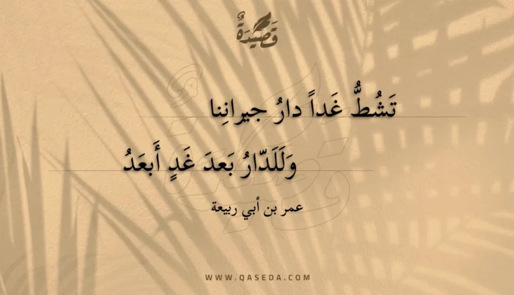 قصيدة تشط غدا دار جيراننا