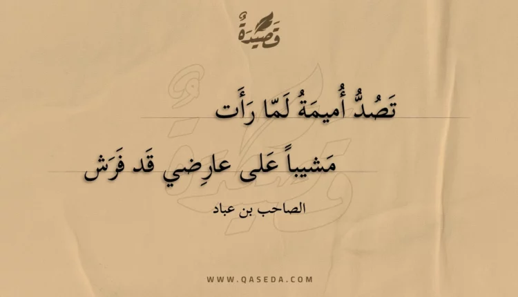 قصيدة تصد أميمة لما رأت