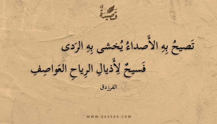 قصيدة تصيح به الأصداء يخشى به الردى