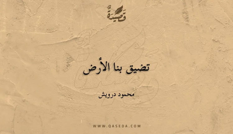 قصيدة تضيق بنا الأرض