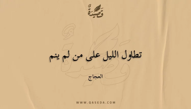قصيدة تطاول الليل على من لم ينم