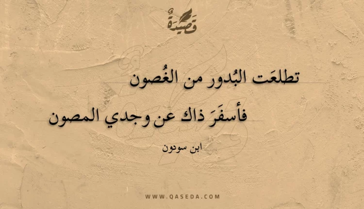 قصيدة تطلعت البدور من الغصون