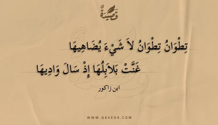 قصيدة تطوان تطوان لا شيء يضاهيها