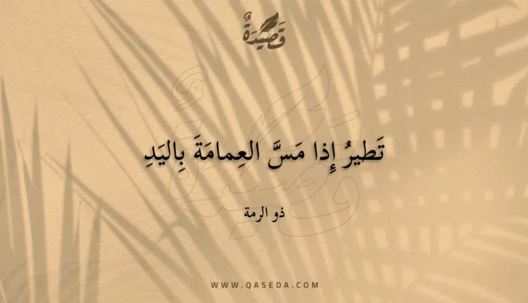 قصيدة تطير إذا مس العمامة باليد