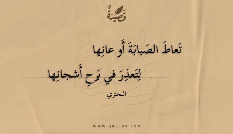 قصيدة تعاط الصبابة أو عانها