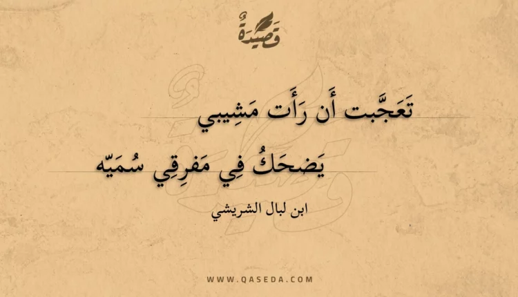 قصيدة تعجبت أن رأت مشيبي