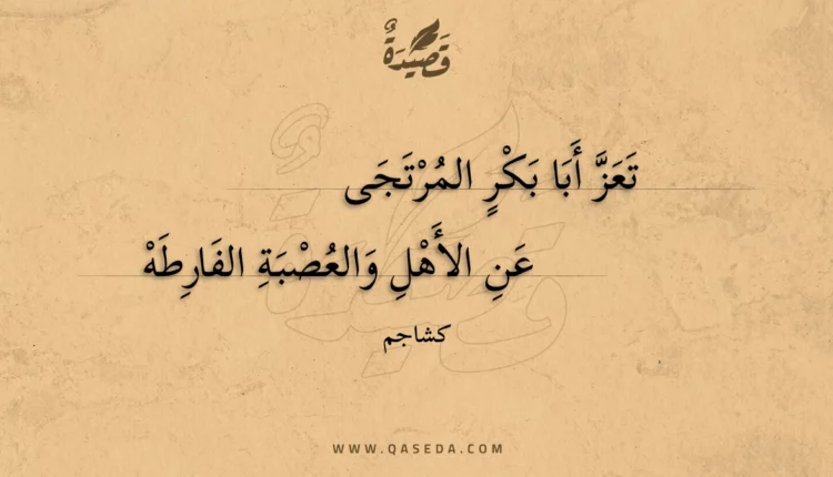 قصيدة تعز أبا بكر المرتجى