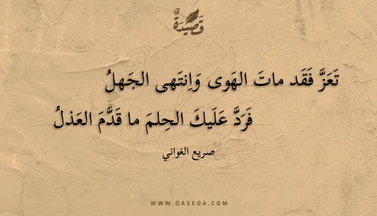 قصيدة تعز فقد مات الهوى وانتهى الجهل