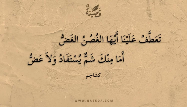 قصيدة تعطف علينا أيها الغصن الغض
