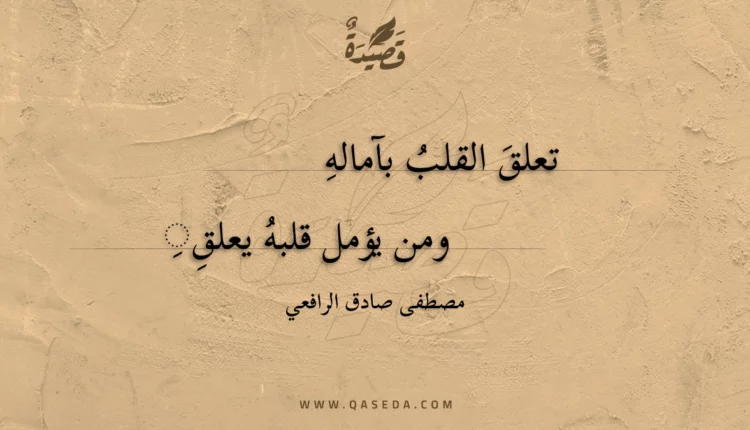 قصيدة تعلق القلب بآماله