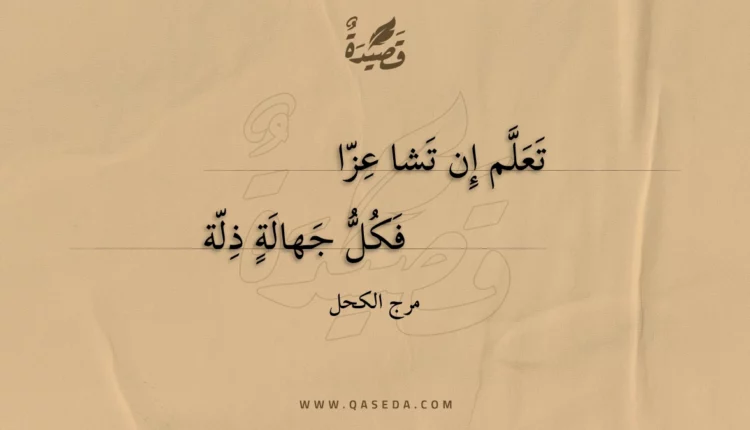 قصيدة تعلم إن تشا عزا