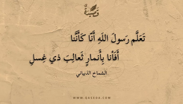 قصيدة تعلم رسول الله أنا كأننا