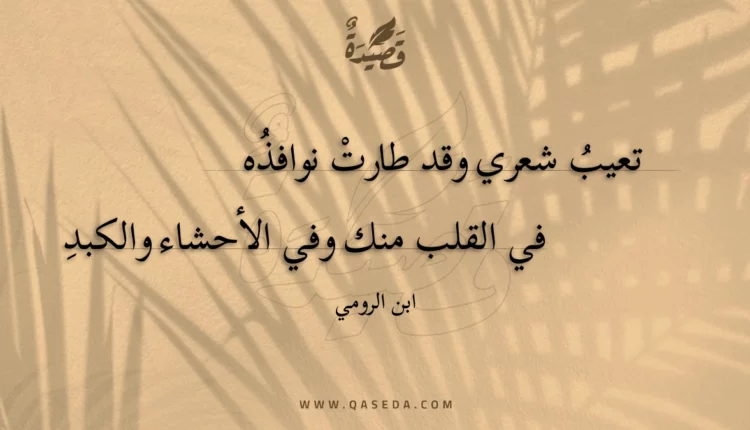 قصيدة تعيب شعري وقد طارت نوافذه