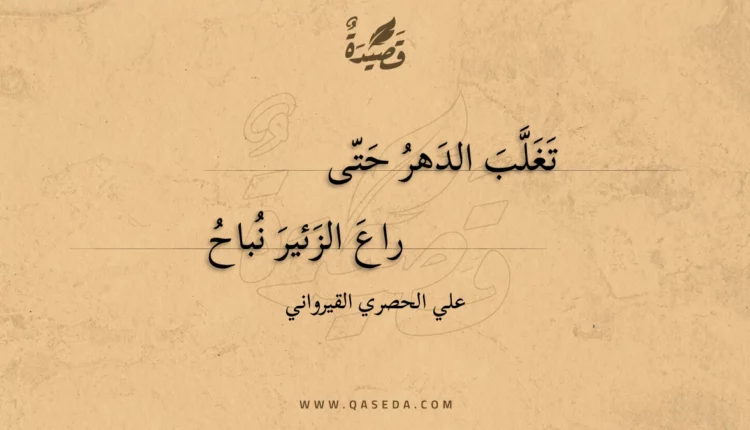 قصيدة تغلب الدهر حتى