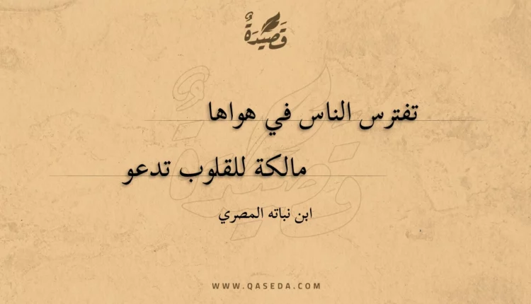 قصيدة تفترس الناس في هواها