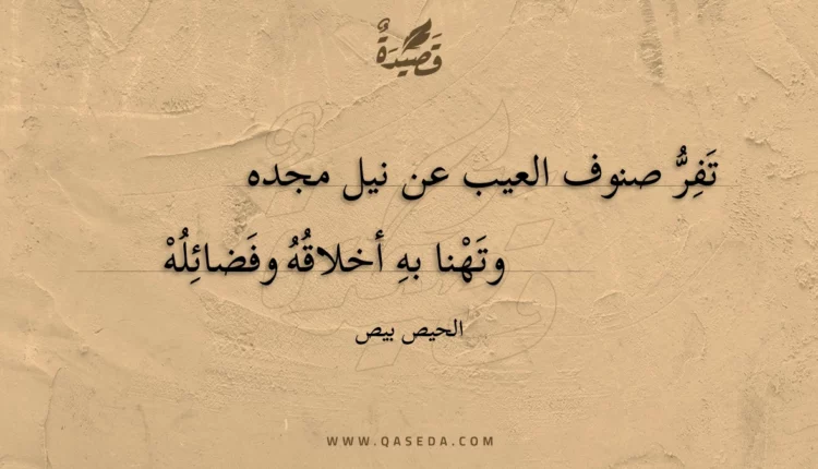 قصيدة تفر صنوف العيب عن نيل مجده