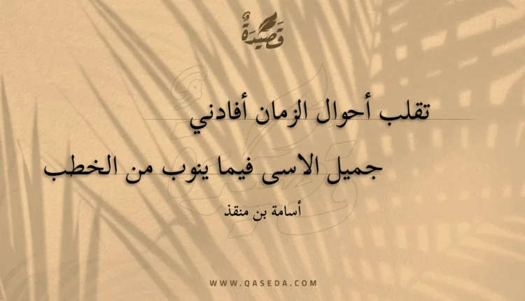 قصيدة تقلب أحوال الزمان أفادني