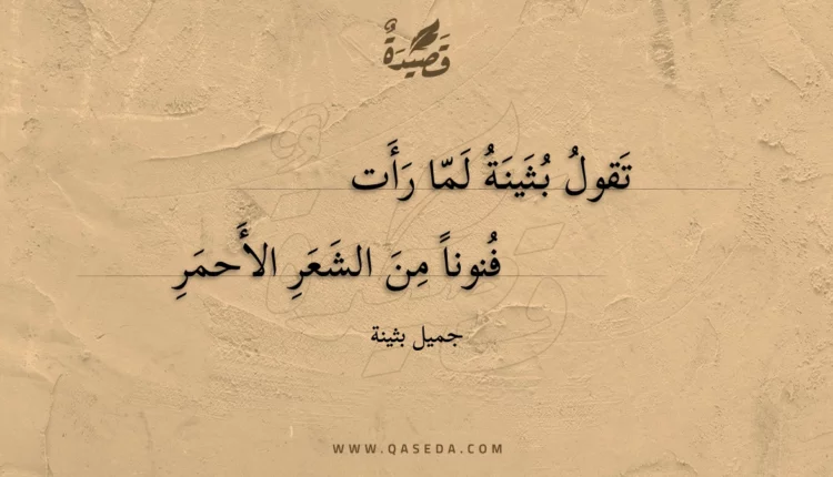 قصيدة تقول بثينة لما رأت