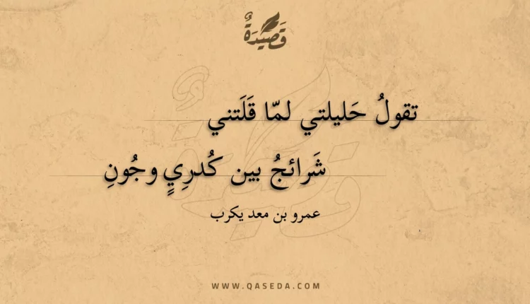 قصيدة تقول حليلتي لما قلتني