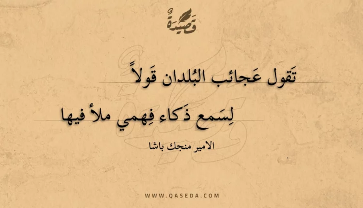 قصيدة تقول عجائب البلدان قولا